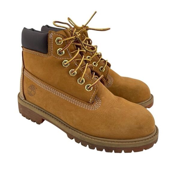 Timberland Classic 12709 Youth 6” Premium Waterproof Boots Wheat Nubuck Size 2 - Picture 1 of 16